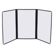 TheLAShop 8-1/2"x14" PVC Vinyl Cafe Menu Cover Folder Black, Tri-fold 6-View 30ct/pk Image