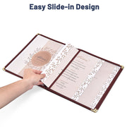 TheLAShop 8-1/2"x11" PVC Vinyl Cafe Menu Cover Folder Red Image