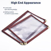 TheLAShop 8-1/2"x11" PVC Vinyl Cafe Menu Cover Folder Red Image