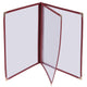 TheLAShop 8-1/2"x11" PVC Vinyl Cafe Menu Cover Folder Red, Book Style 6-View 30ct/pk Image