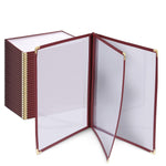 TheLAShop 8-1/2"x14" Clear Restaurant Menu Cover Folder Red Image
