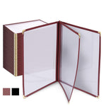 TheLAShop 8-1/2"x14" Clear Restaurant Menu Cover Folder 6 View 30ct/pk Image