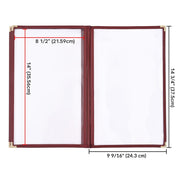 TheLAShop 8-1/2"x14" Clear Restaurant Menu Cover Folder Red Image