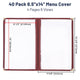 TheLAShop 8-1/2"x14" Menu Covers Plastic Menu Holders 8 View 40ct/pk