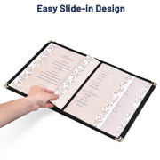 TheLAShop 8-1/2"x11" Plastic Menu Covers Holders 8 View 4ct/pk Image