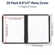 TheLAShop 8-1/2"x11" Plastic Menu Covers Holders 8 View 4ct/pk Image