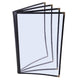 TheLAShop 8-1/2"x14" PVC Vinyl Cafe Menu Cover Folder Black, Book Style 8-View 20ct/pk Image
