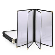 TheLAShop 8-1/2"x11" Clear Restaurant Menu Covers, Book Style 8-View 4ct/pk Image