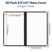 TheLAShop 8-1/2"x14" Menu Covers Plastic Menu Holders 4 View 60ct/pk Image