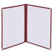 TheLAShop 8-1/2"x11" Menu Covers Plastic Menu Holders 4 View 60ct/pk, Red Image