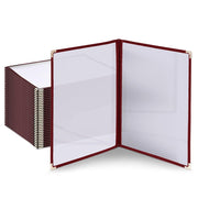 TheLAShop 8-1/2"x11" PVC Vinyl Cafe Menu Cover Folder Red Image