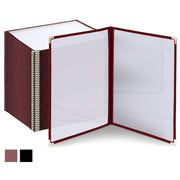 TheLAShop 8-1/2"x14" Clear Restaurant Menu Cover Folder Double 30ct/pk Image