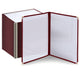 TheLAShop 8-1/2"x14" Clear Restaurant Menu Cover Folder Red, Book Style 4-View 30ct/pk Image