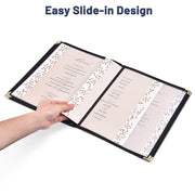 TheLAShop 8-1/2"x11" Clear Restaurant Menu Cover Folder 10 View 20ct/pk Image