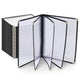 TheLAShop 8-1/2"x14" PVC Vinyl Cafe Menu Cover Folder Black, Book Style 10-View 20ct/pk Image