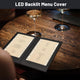 TheLAShop Light up Menu Cover Holds (2) 8-1/2" x 11" Menus 4ct/pk Image