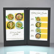 TheLAShop 8-1/2" x 14" LED Backlit Illuminated Menu Cover, Book Style 2-View 4ct/pk Image