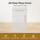 TheLAShop 8 1/2"x14" Plastic Menu Covers Single Page Double View 30ct/pk