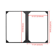 TheLAShop Custom PU Leather Menu Covers 2-View 8-1/2"x14" 10ct/pk Image