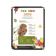 TheLAShop 8-1/2"x11" Clear Restaurant Menu Covers, Single Page 2-View 30ct/pk Image