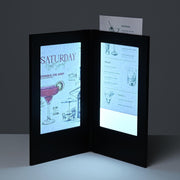 TheLAShop LED Illuminated Menu Cover for Restaurant Bar Hotel, 5.8x8.3in Book Style 2-View 1ct/pk Image