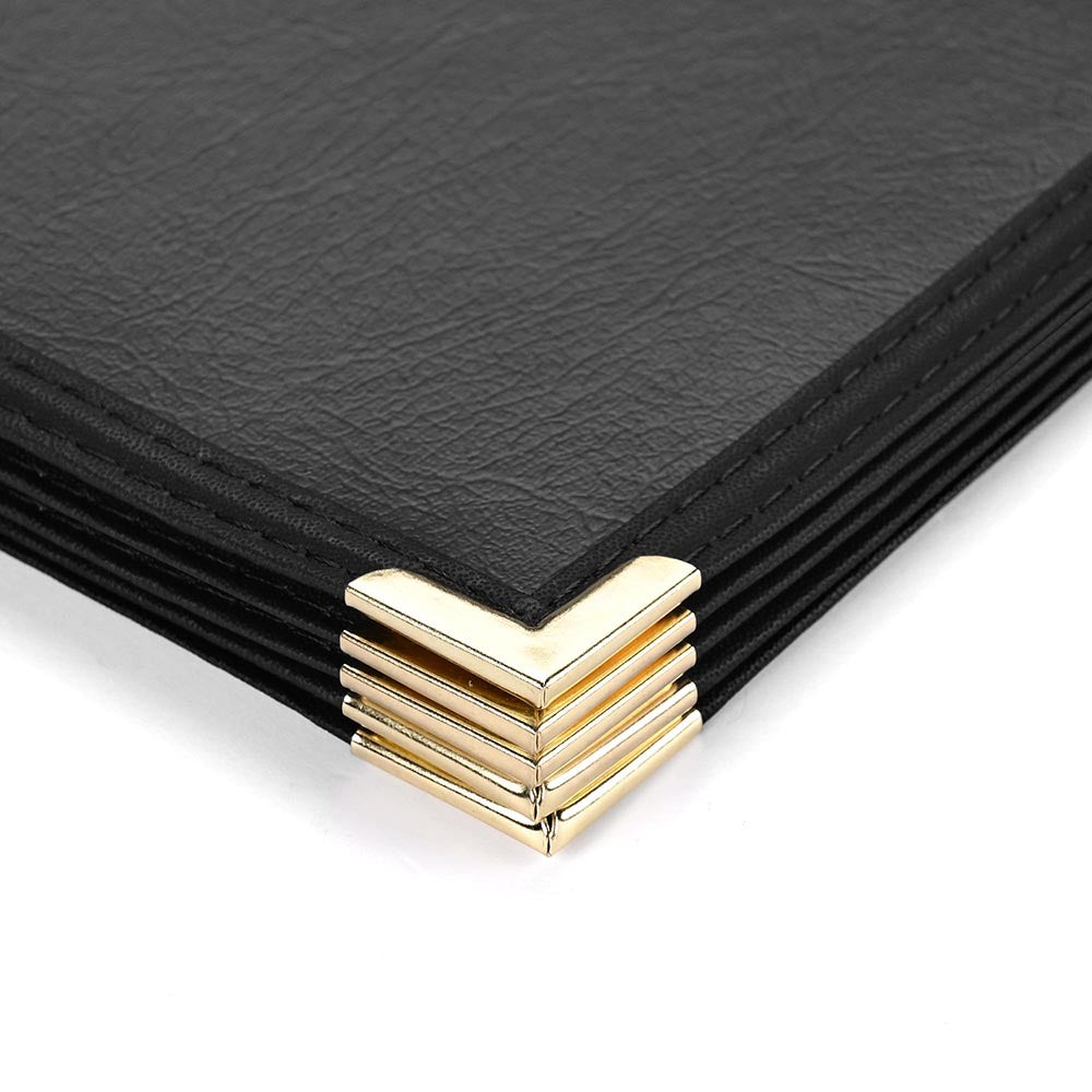 TheLAShop 10ct/pk PU Leather Menu Cover + PVC Holders 8-View 8-1/2x11