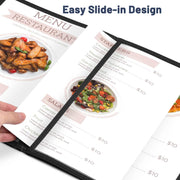 TheLAShop 8-1/2"x11" & a Half Clear Restaurant Menu Covers 30ct/pk Image