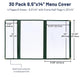 TheLAShop 8-1/2"x14" & A Half Clear Restaurant Menu Covers 30ct/pk Green Image
