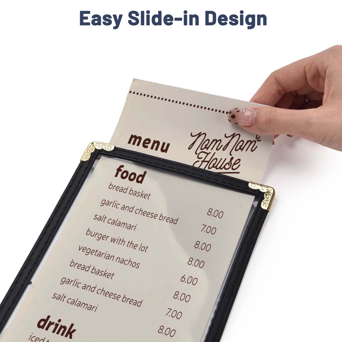 TheLAShop 4.25x14 Menu Folder Wine Menu Covers 30ct/pk