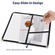 TheLAShop 5"x9" Clear Check Presenter with Pocket Bill Holders 30ct/pk Image