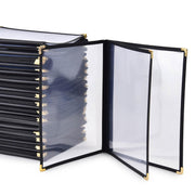 TheLAShop 8-1/2"x11" Clear Restaurant Menu Covers, Book Style 6-View 30ct/pk Image