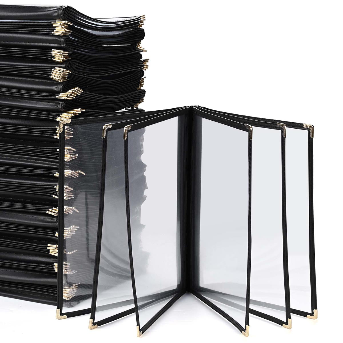 WeChef 30-Pack Double-Sided Clear Vinyl Menu Covers – 11x17 Inches For Cafes & Restaurants