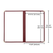 TheLAShop 8-1/2"x14" Clear Restaurant Menu Cover Folder Red Image