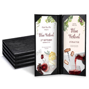 TheLAShop 4-1/4"x11" PU Leather Menu Cover Wine List Drinks Menu 5ct/pk Image