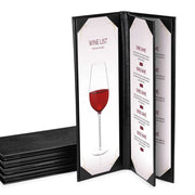 TheLAShop 4-1/4"x14" PU Leather Menu Cover Wine List Drinks Menu 5ct/pk Image