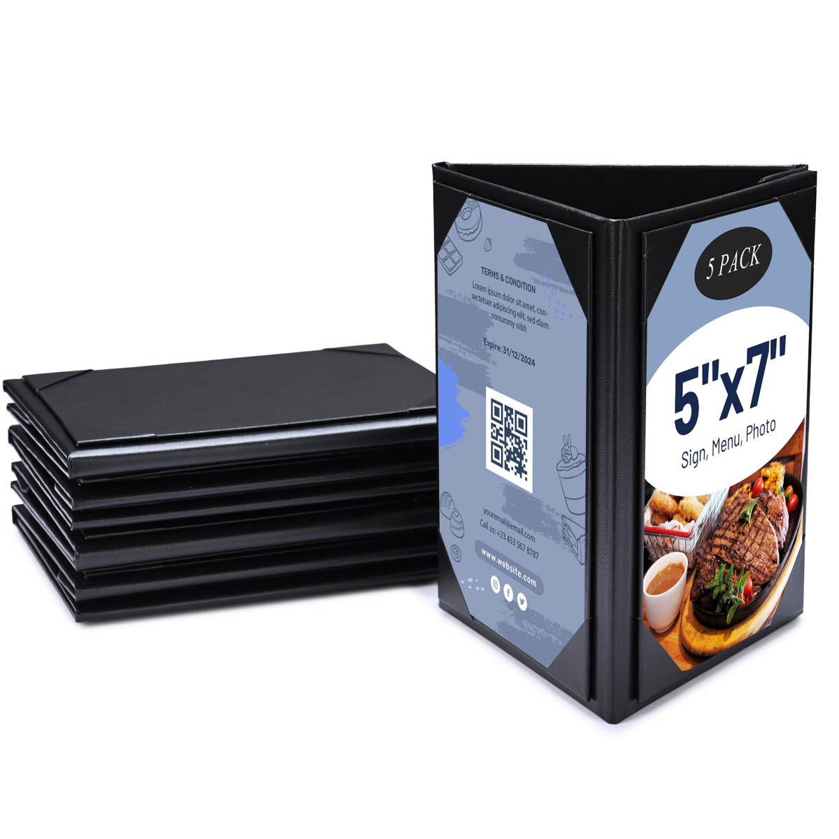 TheLAShop Table Tent 3-Side Restaurant Wedding Card Holder