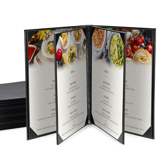 TheLAShop 8-1/2"x11" PU Leather Menu Book Covers 5ct/pk