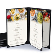 TheLAShop 8-1/2"x14" PU Leather Menu Cover Holders 5ct/pk, Book Style 4-View Image