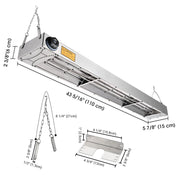 TheLAShop 43 in. Food Heater Strip Warmer 110V 1100W Image