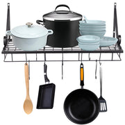 TheLAShop Wall Pots and Pans Rack Hanger w/ 10 Hooks Image