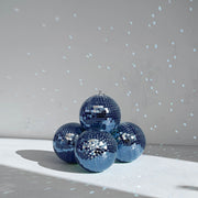 TheLAShop Blue Disco Ball for Mamma Mia Party Ocean Wedding, 7in 4ct. Image