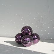 TheLAShop Bulk 8-Pack 7" Mirror Disco Balls for Event Decor Centerpieces, Purple Image