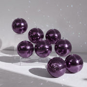 TheLAShop Mirror Disco Ball Wedding Event Decor (7",12",16",20",24"opt), 7in Purple Image