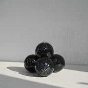 TheLAShop Bulk 8-Pack 7" Mirror Disco Balls for Event Decor Centerpieces, Black Image
