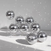 TheLAShop Bulk 8-Pack 7" Mirror Disco Balls for Event Decor Centerpieces, Silver Image