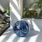 TheLAShop 12" Big Disco Ball Centerpiece, Table or Hanging for 8ft Ceiling, Blue Image