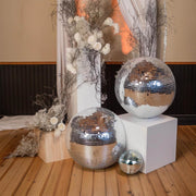TheLAShop Silver Disco Ball for Rustic Wedding New Year Party Image