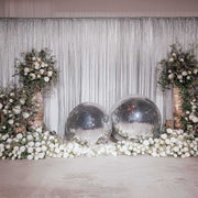 TheLAShop Silver Disco Ball for Rustic Wedding New Year Party Image