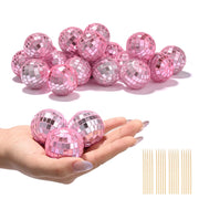 TheLAShop 1.6-in Small Disco Balls Wedding Event Decor 20ct/pk, Pink Image