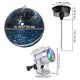 TheLAShop Rotating Disco Ball & RGB Spotlight Set for Nightclub, Retro Disco, 12in Blue Image